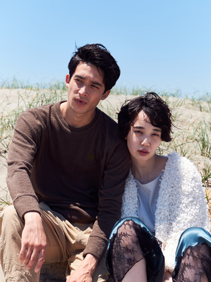 PILE LONG T-SH FRINGE GOWN COAT